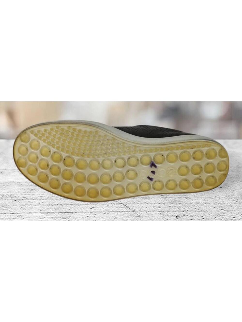 Ecco Womens Size 7 Leather Soft 7 Danish Design Black Sneaker Shoes EU 38 - Picture 6 of 8
